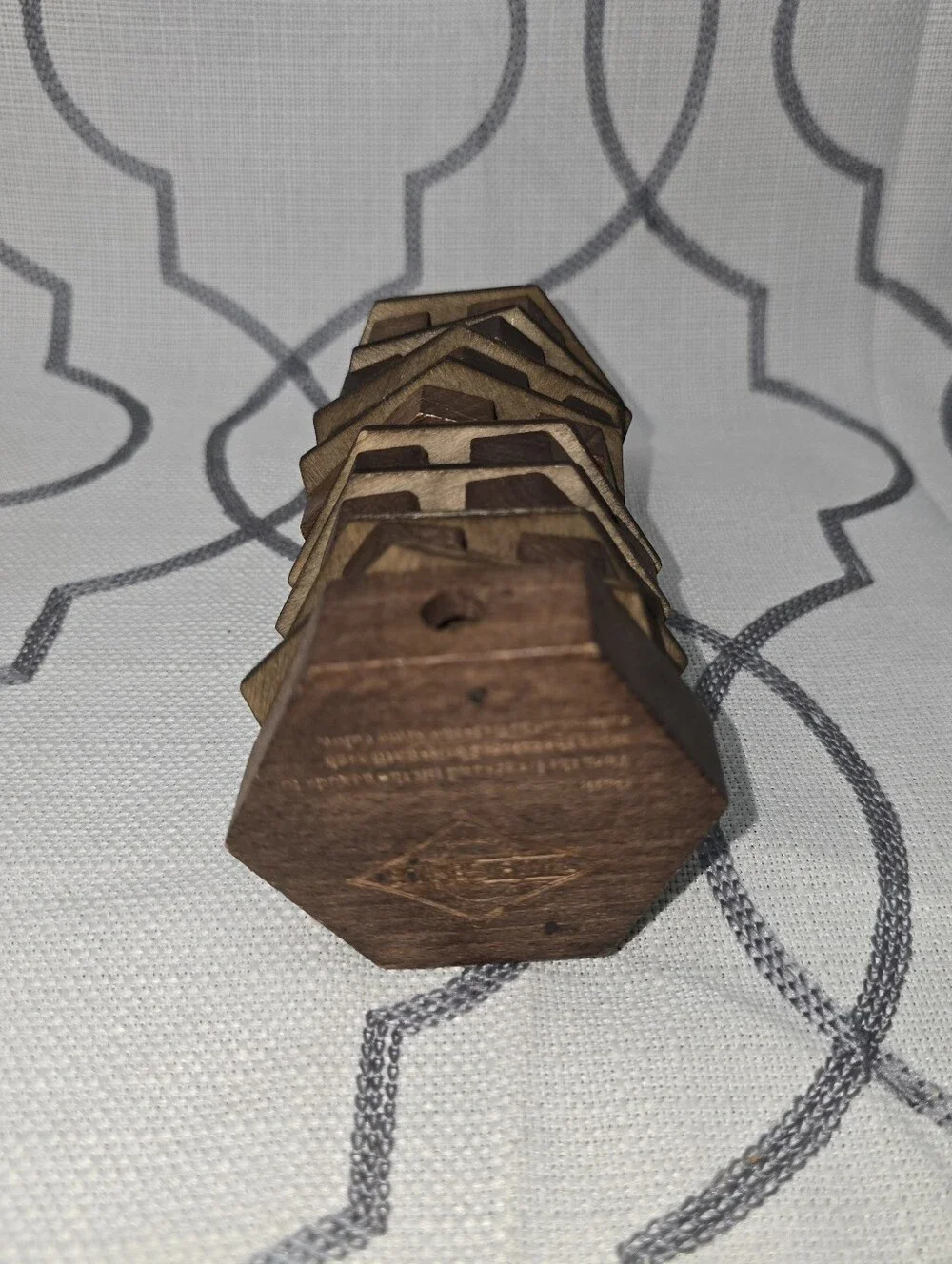 True Genius Chinese Pagoda Wooden Puzzle Brain Teaser 3D Tower Maze Brainteaser